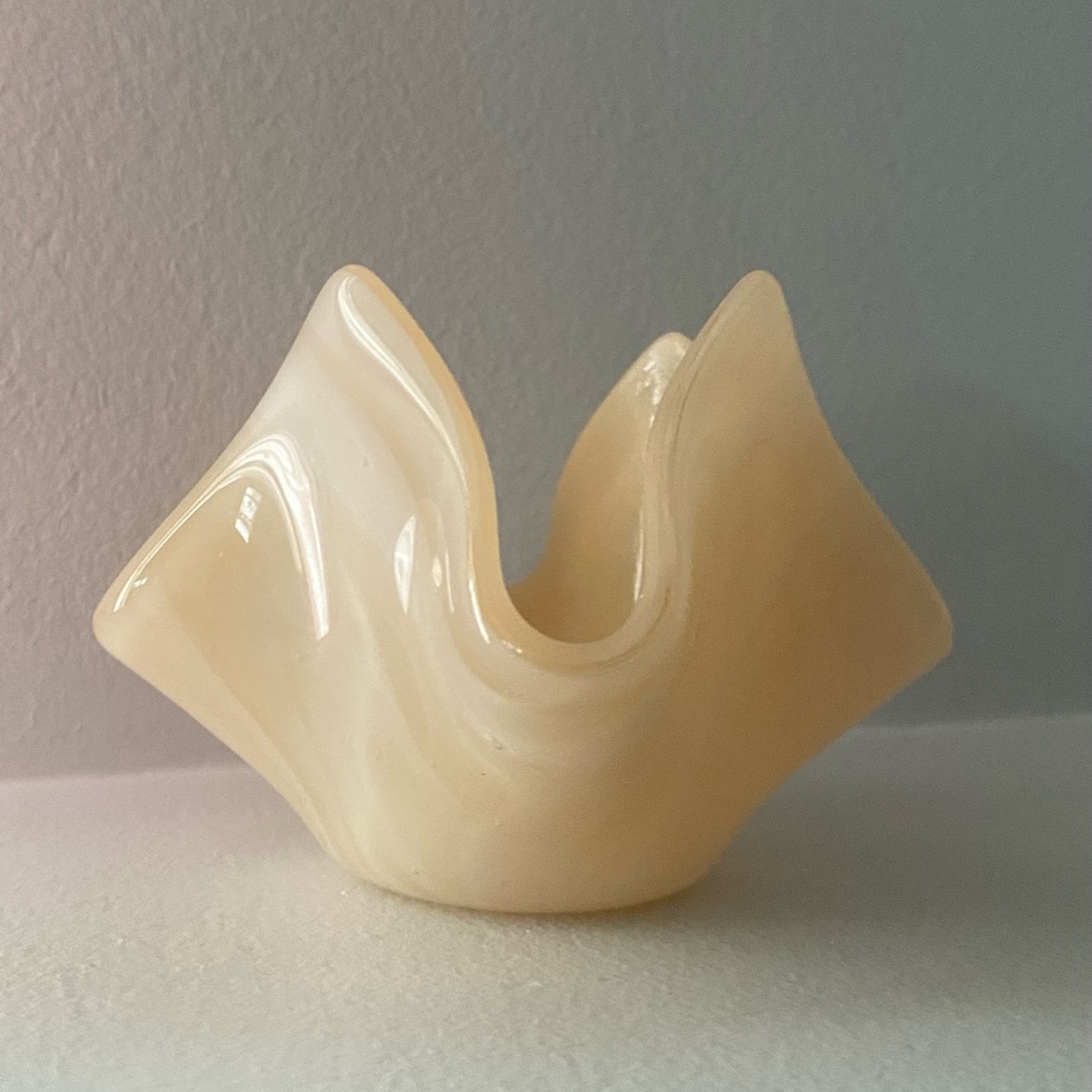 Cream coloured candle holder votive
